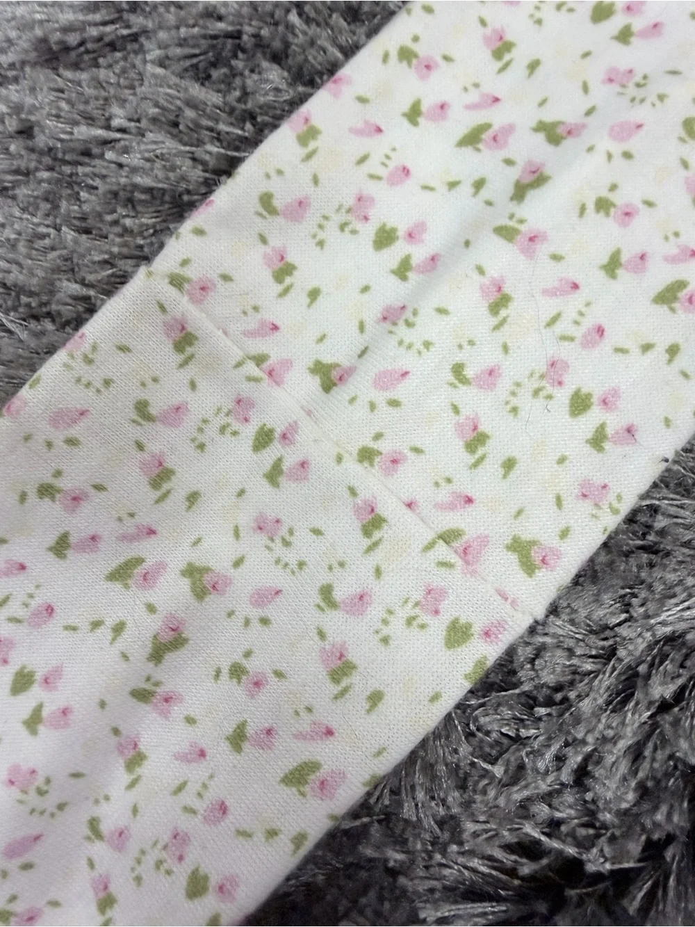 Floral Pink & Green Skinny Headband